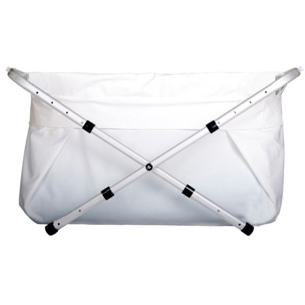 BibaBad Flexi Foldebadekar 80x100, Hvid/Hvid